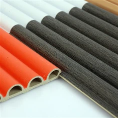 Half-Round WPC Wall Panel 3D Slat Board Solid Color