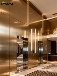 TV Background Wood Grain Bamboo Flat Wall Panel