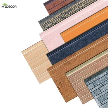 Wood Grain Series PU Insulated Metal Carved Siding